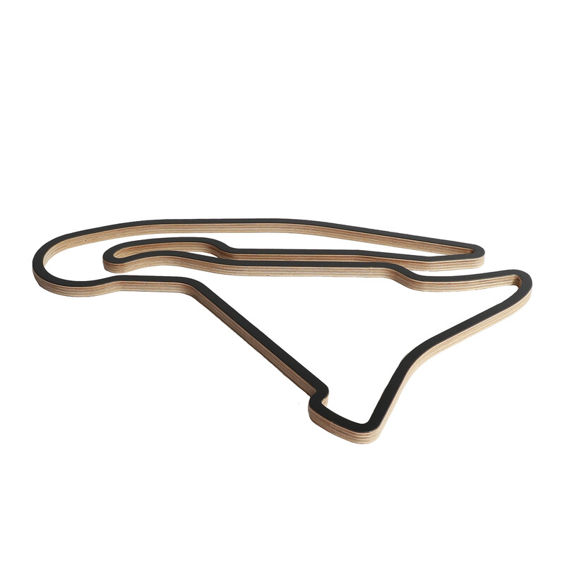 Circuit Magny Cours - Sculpture Murale en Bois (90 cm)